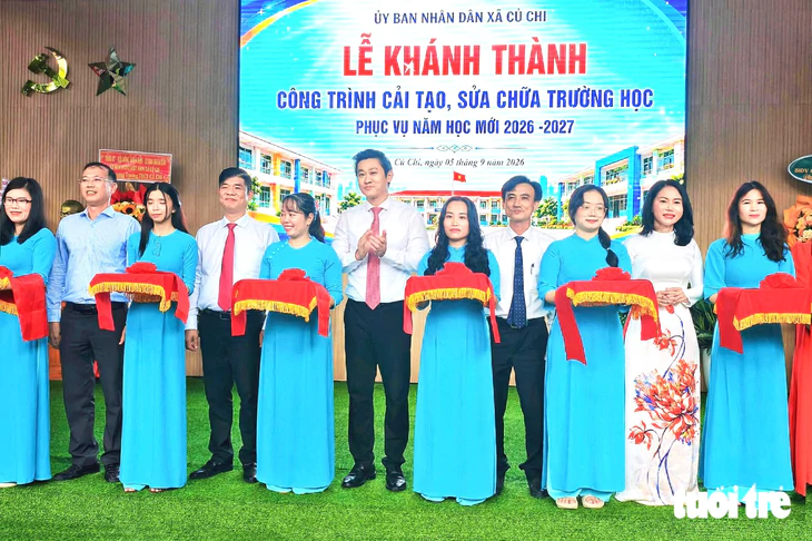 Xã Củ Chi khánh thành 3 công trình sửa chữa, cải tạo trường học đúng ngày khai giảng - Ảnh 2.