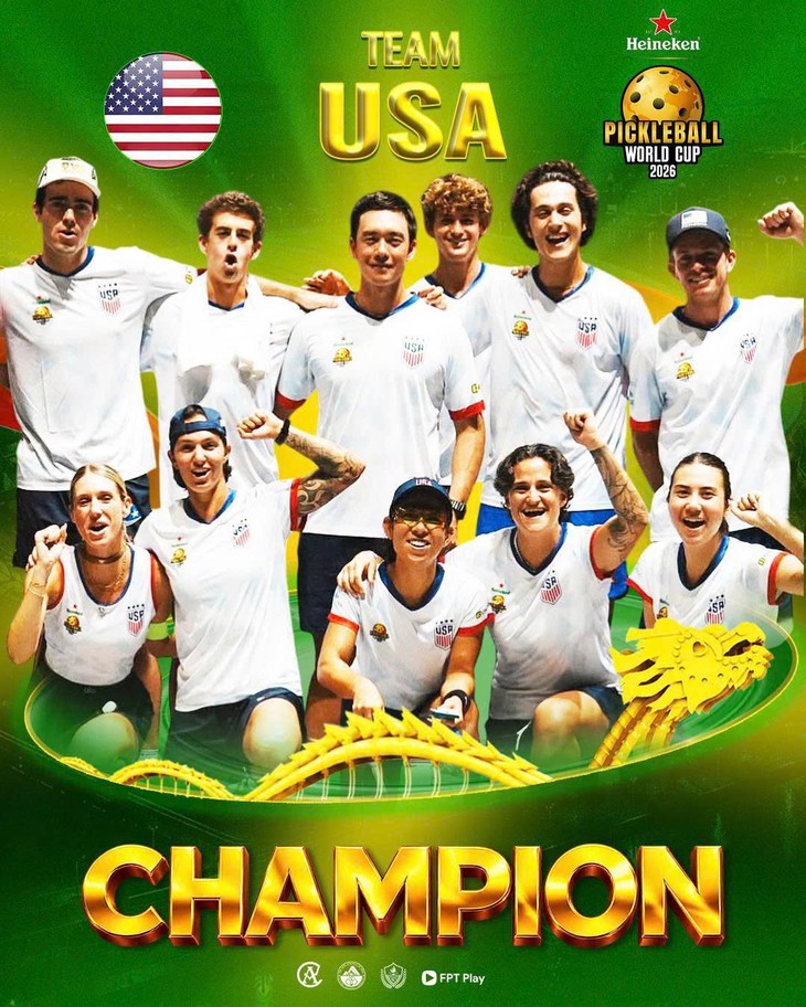 Quang Dương xuất sắc không thể giúp Việt Nam tạo bất ngờ trước Mỹ trong trận chung kết Pickleball World Cup - Ảnh 4.