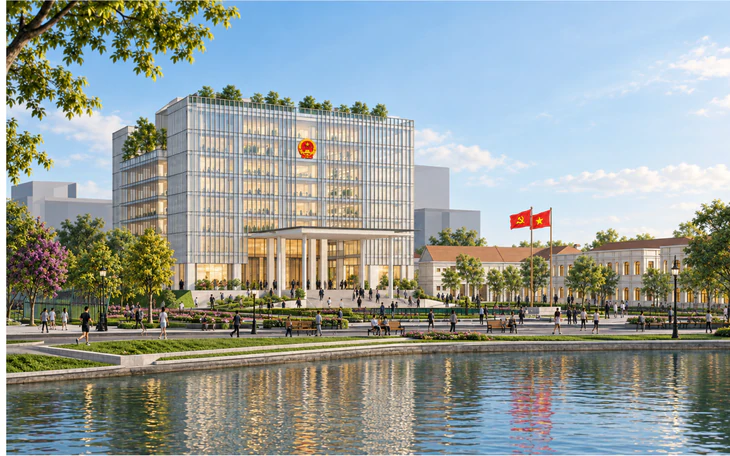 Cận cảnh trụ sở HĐND - UBND TP Hà Nội và loạt tòa nhà quanh hồ Gươm dự kiến sẽ hạ giải, tại thiết - Ảnh 2.