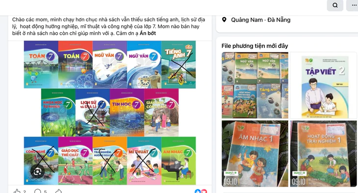 Phụ huynh Đà Nẵng nháo nhào cả đêm lùng tìm sách giáo khoa - Ảnh 3.