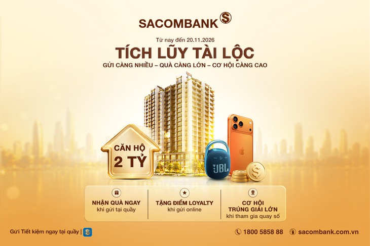 SACOMBANK mang loạt ưu đãi đến khách hàng gửi tiết kiệm  - Ảnh 1.