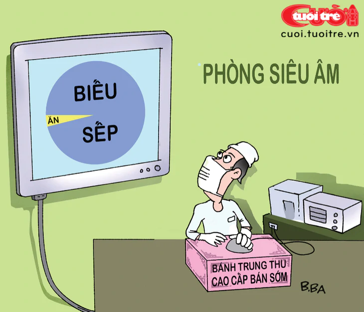 Thử siêu âm một chiếc bánh trung thu bán sớm - Ảnh 1.
