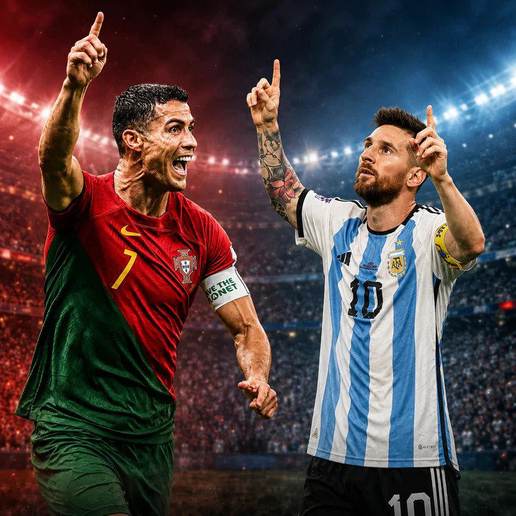 Ronaldo và Messi nhận lời đá chung một đội - Ảnh 1.