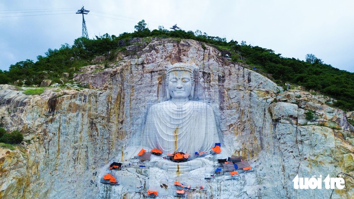 Tượng Phật Thích Ca ‘khổng lồ’ ngồi thiền cao 81m ở núi Sam với nụ cười hoan hỷ, hạnh phúc - Ảnh 5.