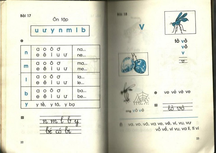 sách giáo khoa, Tiếng Việt lớp 1, sách cũ