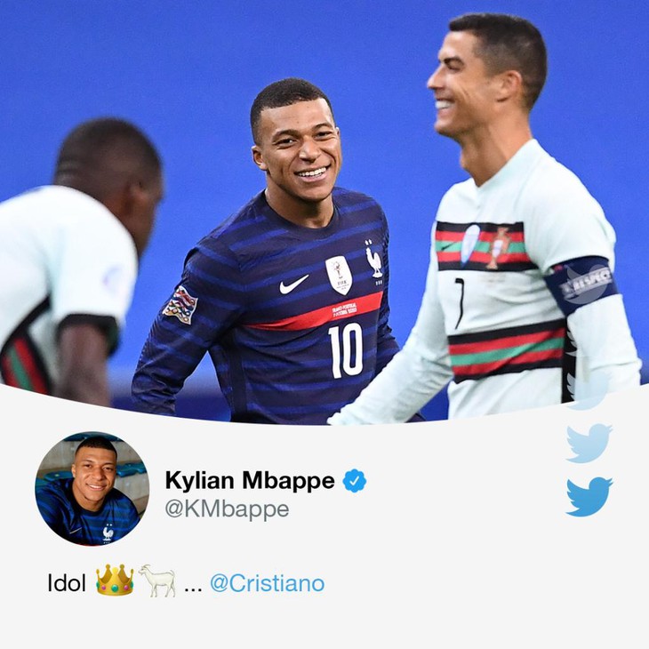 Mbappe cuối cùng cũng chịu gọi Ronaldo là 