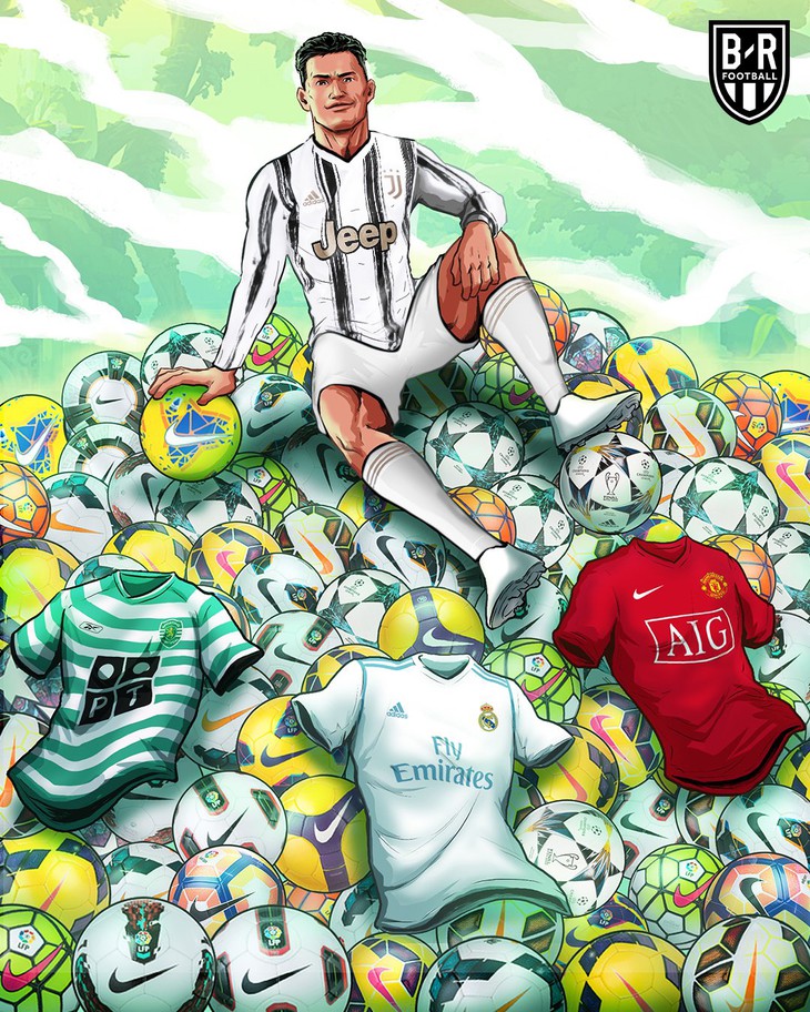 Ronaldo đang tiến gần đến việc trở thành cầu thủ vĩ đại nhất mọi thời đại theo thống kê. Ảnh: B/R.