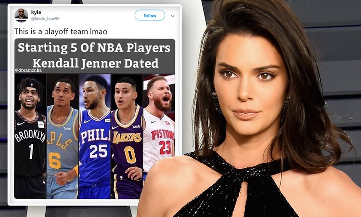 Đội hình bạn trai cũ cực mạnh của Kendal Jenner, mạnh ngang các đội hàng đầu NBA.