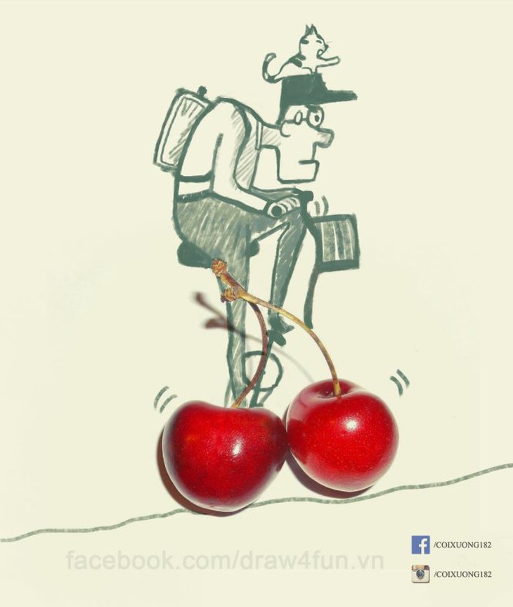 Vui nhộn với hai trái cherry