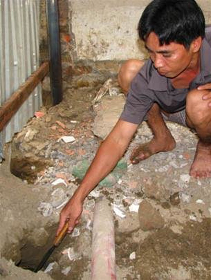 Nền hố sụt có biểu hiện lún