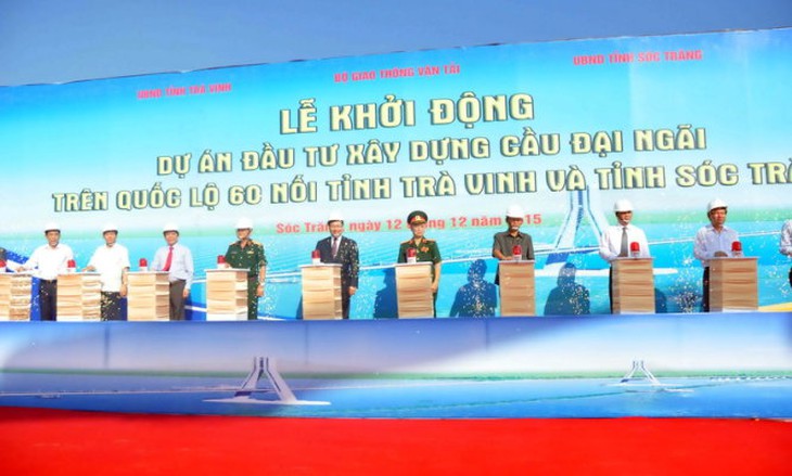 5.726 tỉ đồng xây cầu Đại Ngãi nối Trà Vinh - Sóc Trăng