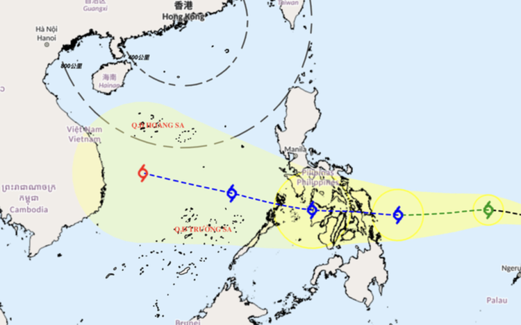 Storm Kalmaegi forms off the Philippines, forecast to enter East Vietnam Sea next week