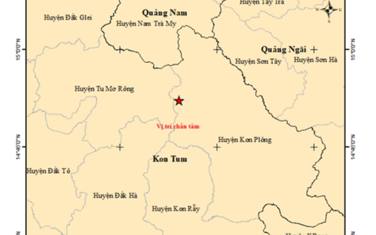 13 earthquakes rattle Vietnam’s Quang Nam, Kon Tum in under 24 hours