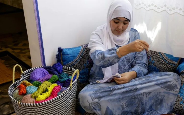 Moroccan women embroider 'art with purpose'
