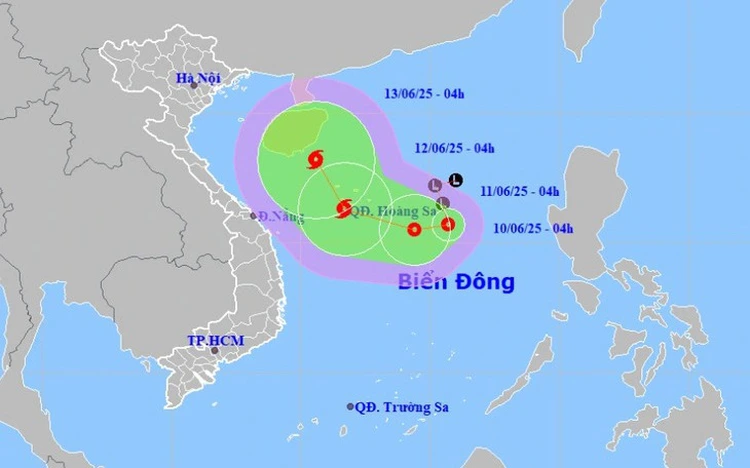 Tropical depression in East Vietnam Sea likely to intensify into first storm of 2025