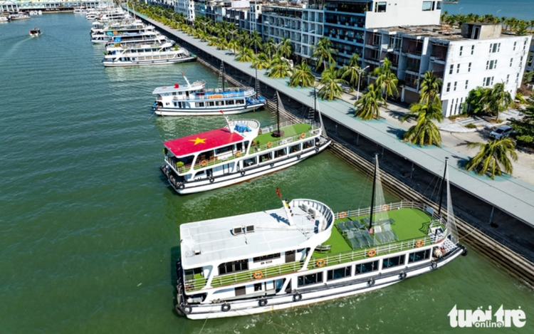 Ha Long Bay tourist boats banned from departing as typhoon Wipha nears