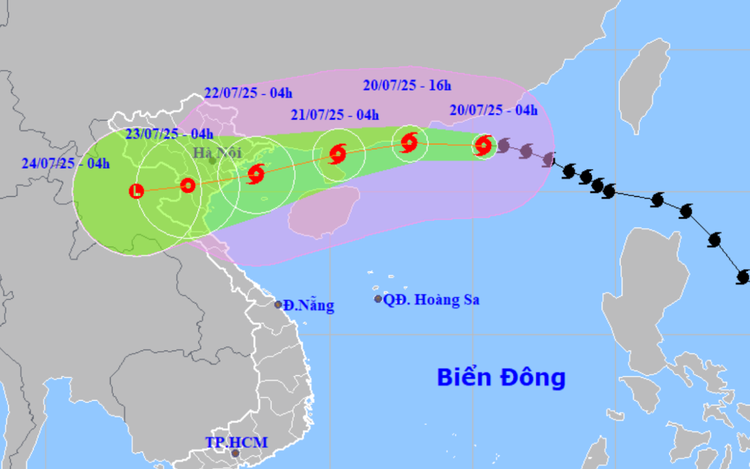 Storm Wipha expected to strengthen to level 12, bring dangerous winds, heavy rain to northern Vietnam