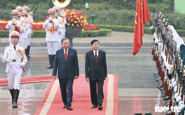 Vietnam’s Party chief To Lam chairs welcome ceremony for top Lao leader
