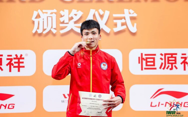 Vietnamese fighters win 3 gold medals at Sanda World Cup 2026