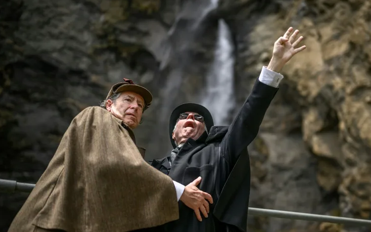 Sherlock Holmes fans recreate fateful duel at Swiss falls