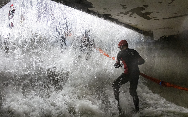 In China, people brave simulated typhoons to prepare for the real thing