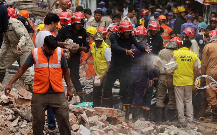 Six rescued after multi-storey building collapses in India's Delhi, ANI reports