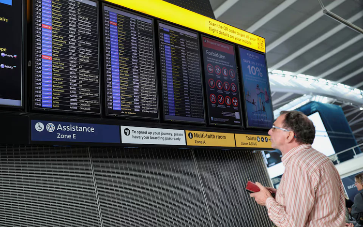 Air traffic control issue disrupts flights at major UK airports