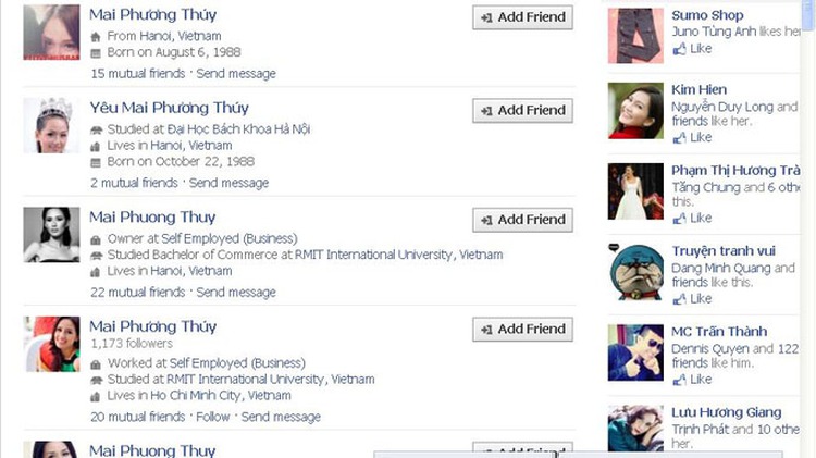 Celebrities vexed by fake Facebook accounts