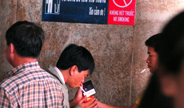 Fine of up to $14.40 for ignoring smoking bans