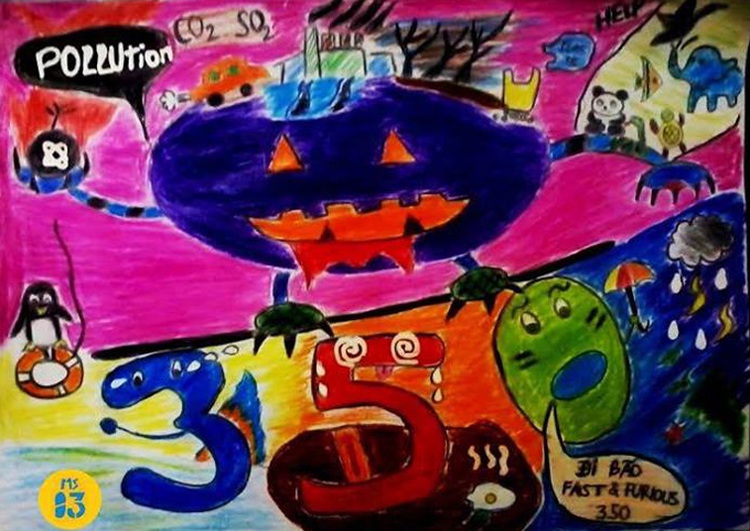 Doodle art competition on climatic change running