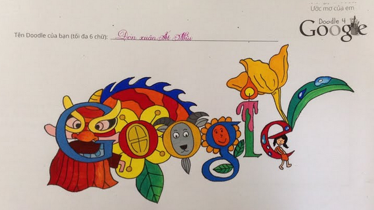 Google displays doodle drawn by Vietnam kid on Children’s Day