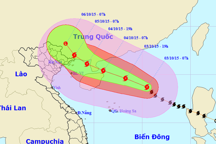 Typhoon Mujigae may hit Vietnam’s Quang Ninh-Hai Phong on Oct 5