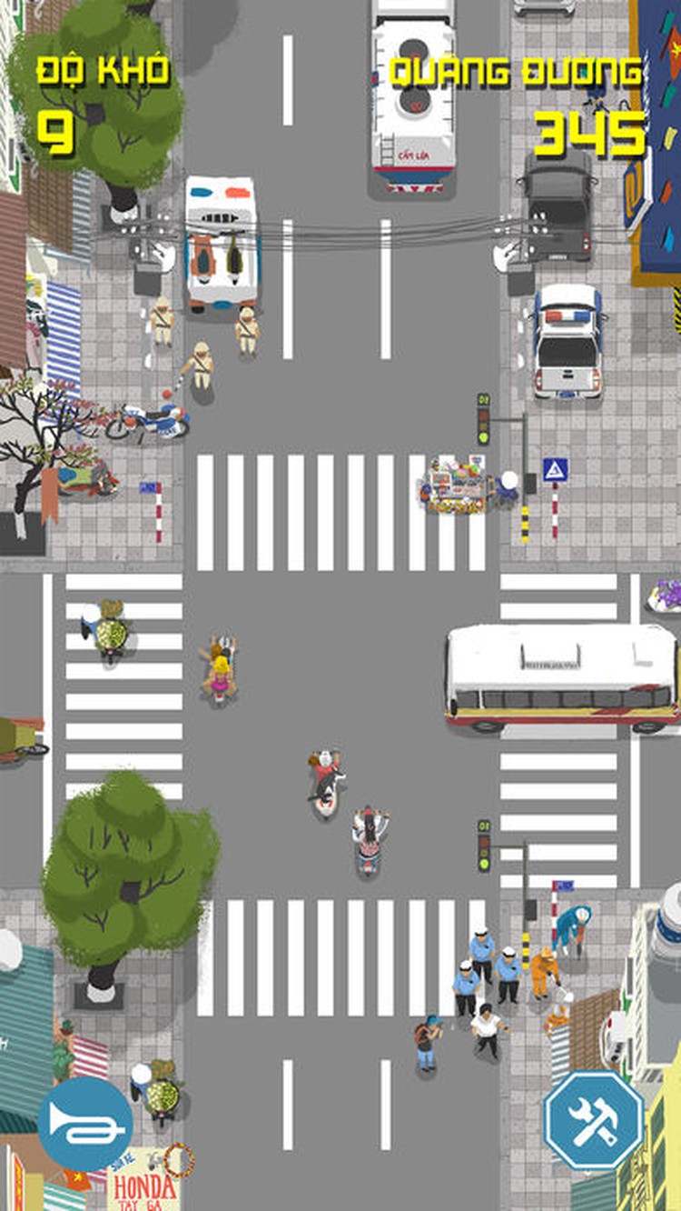Mobile game challenges players to survive traffic in Vietnam