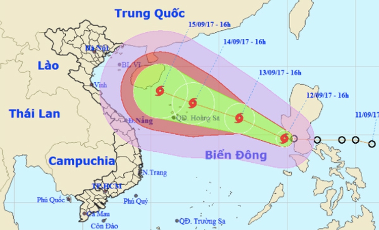 Storm Doksuri enters East Vietnam Sea