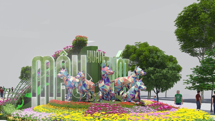 Phu Quoc dog breed selected mascot of 2018 Ho Chi Minh City flower show