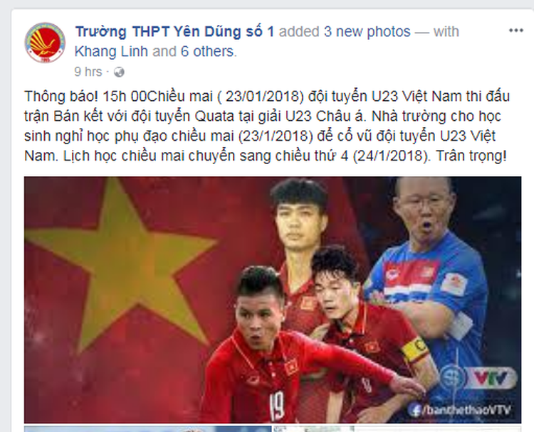 Vietnam firms give employees a break to cheer team in AFC U23 semis