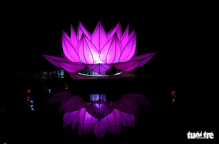 Lanterns illuminate Saigon’s iconic canal in observance of Vesak Day