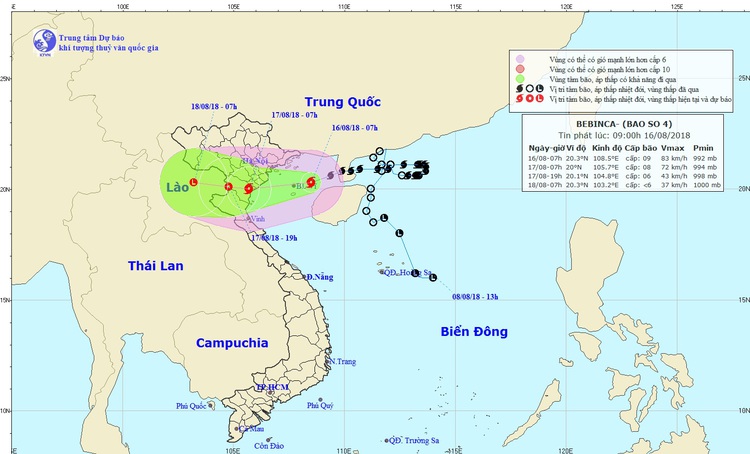 Storm Bebinca to bring rainfall, flooding to northern Vietnam this week