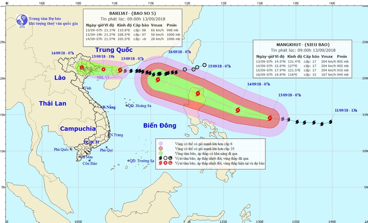 Storm Barijat to weaken as Vietnam braces for Super Typhoon Mangkhut
