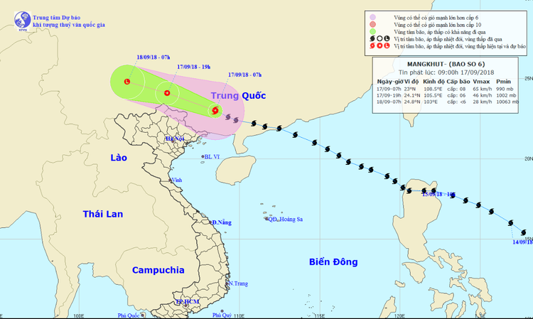 Typhoon Mangkhut to weaken, bring downpours to northern Vietnam