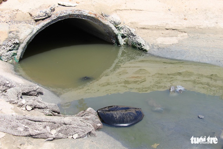 Dirty water dumped into sea in Nha Trang