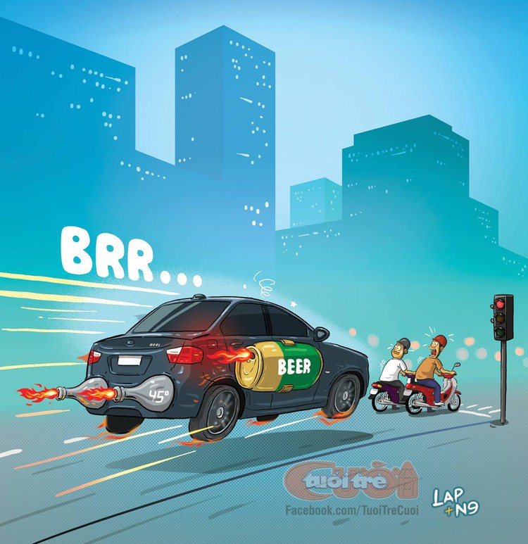 Cartoon: Vietnam's heaviest drinkers discover new form of 'green' fuel