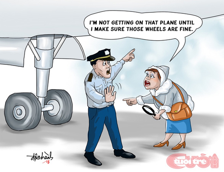 Cartoon: Plane's missing wheels inspires Vietnamese caricature artists
