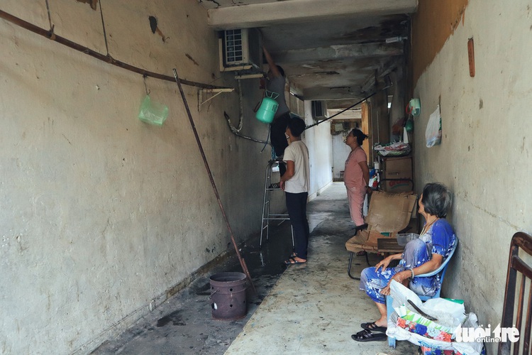 Images of a dilapidated apartments in Ho Chi Minh City