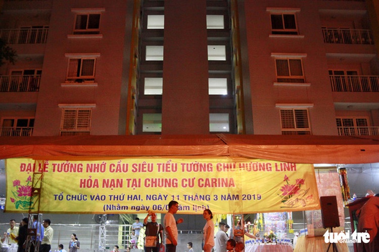 Developer, residents hold prayer service for condo fire dead in Ho Chi Minh City