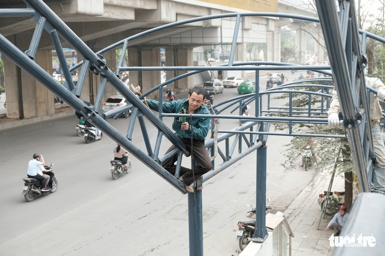 Six months after test run, Hanoi’s urban rail line remains a construction mess