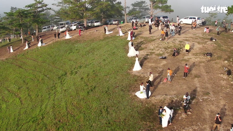 In Vietnam, wedding photo spot so popular couples line up daily for shoot
