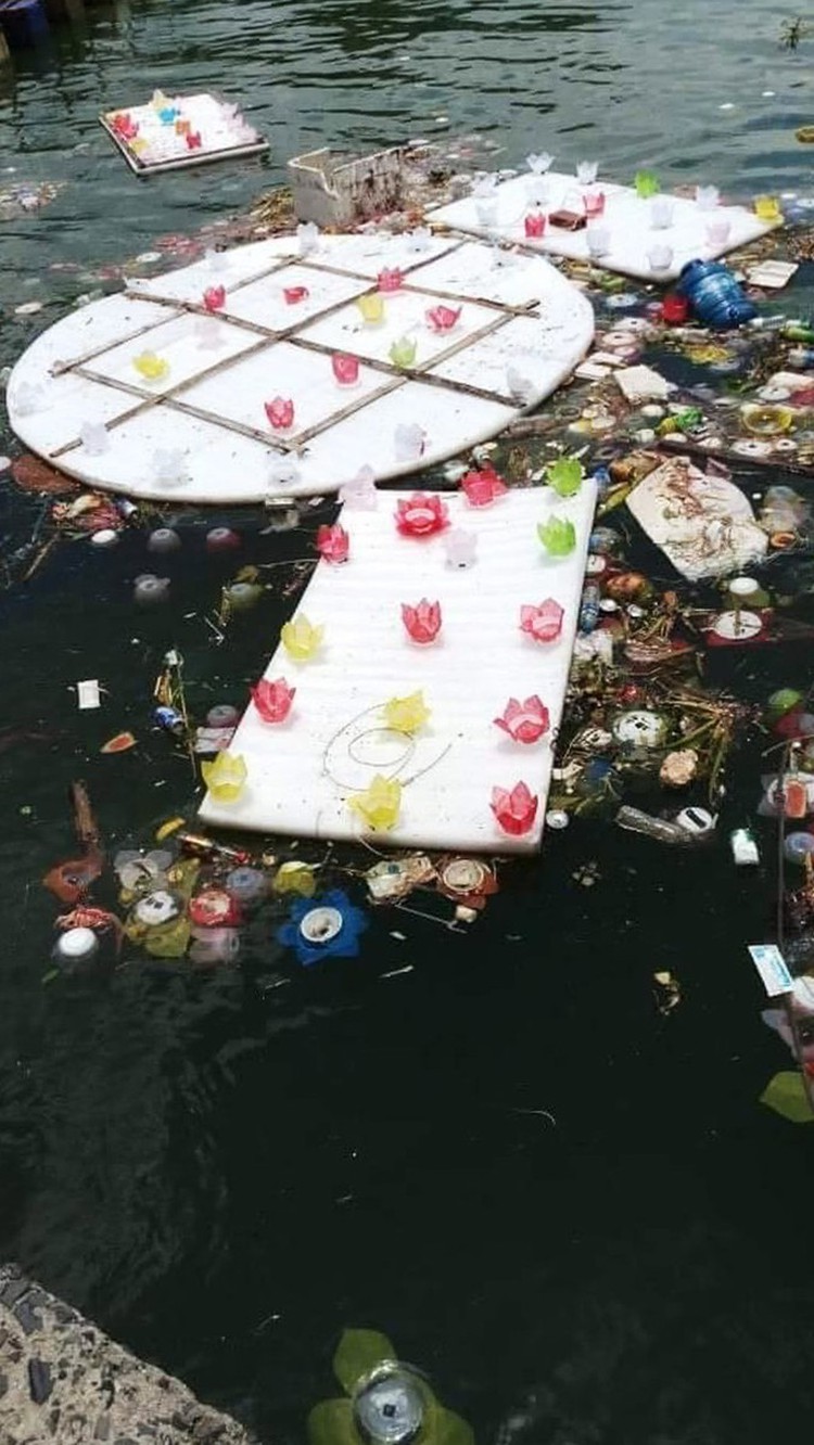 Buddhist event sparks environmental controversy for releasing 30,000 plastic lanterns to sea