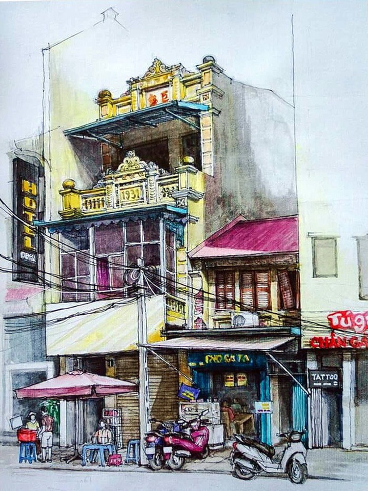 Captivating sketches of Hanoi published in bilingual book