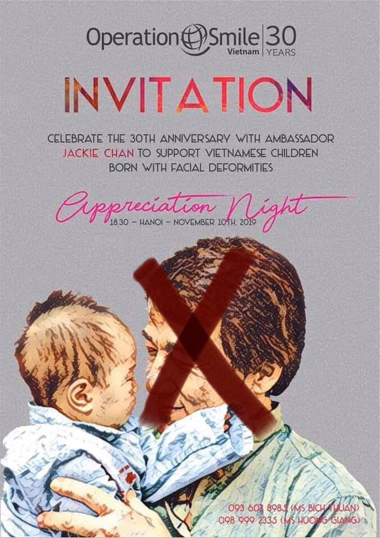 Operation Smile bashed for inviting Jackie Chan, an alleged ‘nine-dash line’ supporter, to Vietnam